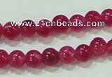 CTG68 15.5 inches 3mm round tiny dyed white jade beads wholesale