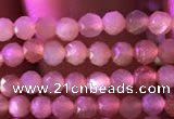 CTG738 15.5 inches 4mm faceted round tiny sunstone beads