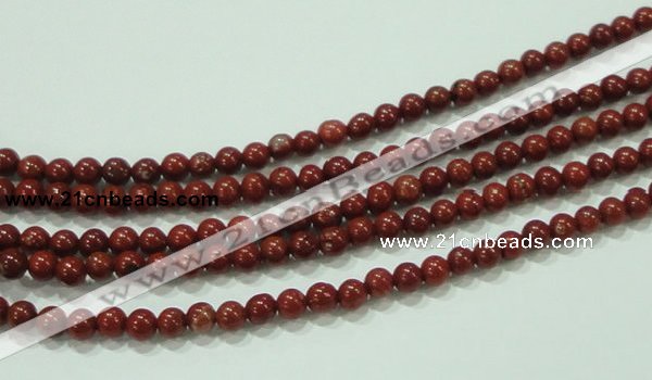 CTG75 15.5 inches 3mm round tiny red brick beads wholesale