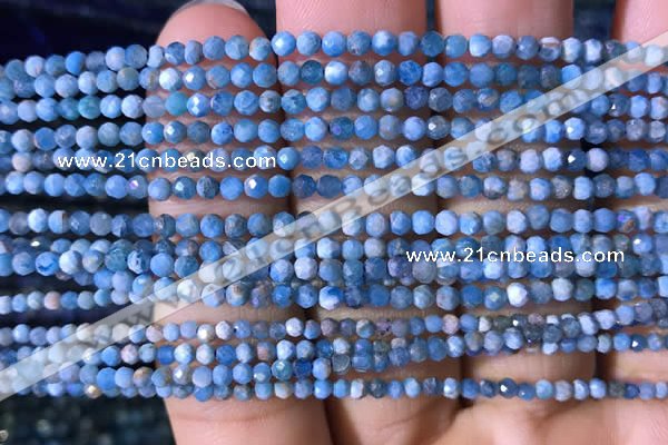 CTG759 15.5 inches 2mm faceted round tiny apatite gemstone beads