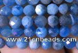 CTG761 15.5 inches 4mm faceted round tiny apatite gemstone beads