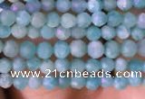 CTG764 15.5 inches 2mm faceted round tiny amazonite gemstone beads