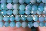 CTG765 15.5 inches 3mm faceted round tiny amazonite gemstone beads