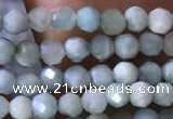 CTG769 15.5 inches 3mm faceted round tiny larimar gemstone beads