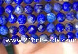 CTG782 15.5 inches 3mm faceted round tiny lapis lazuli beads wholesale