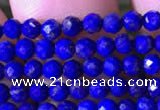 CTG785 15.5 inches 2mm faceted round tiny lapis lazuli gemstone beads