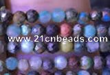 CTG791 15.5 inches 3mm faceted round tiny chrysocolla beads