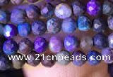 CTG792 15.5 inches 4mm faceted round tiny chrysocolla beads