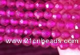 CTG808 15.5 inches 3mm faceted round tiny red corundum beads