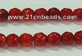 CTG82 15.5 inches 3mm faceted round tiny red agate beads wholesale