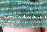 CTG827 15.5 inches 2mm faceted round tiny green agate beads