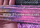 CTG838 15.5 inches 3mm faceted round tiny morganite beads