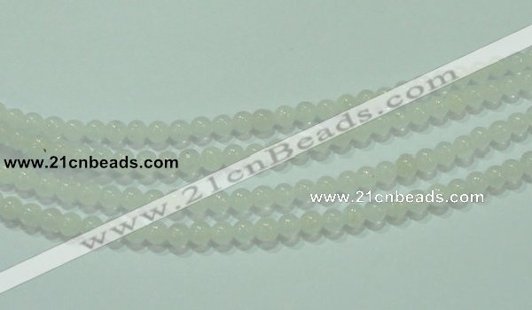 CTG84 15.5 inches 3mm round tiny white jade beads wholesale