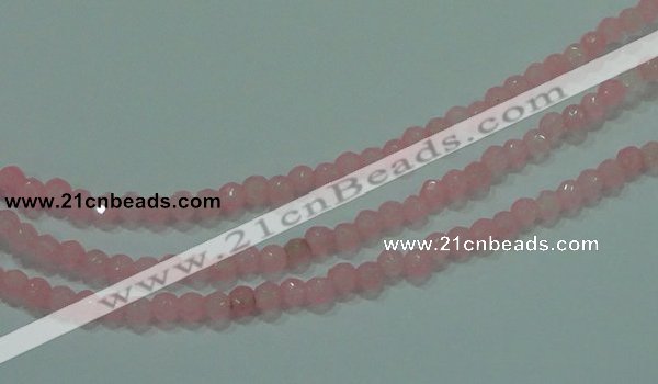 CTG86 15.5 inches 3mm faceted round tiny dyed white jade beads wholesale