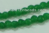 CTG87 15.5 inches 3mm faceted round tiny dyed white jade beads wholesale