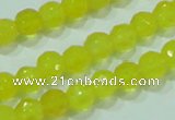 CTG88 15.5 inches 3mm faceted round tiny yellow agate beads wholesale