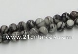 CTJ02 16 inches 6mm round black water jasper beads wholesale