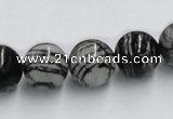 CTJ03 16 inches 14mm round black water jasper beads wholesale