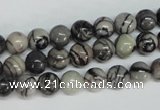 CTJ26 15.5 inches 10mm round black water jasper beads wholesale