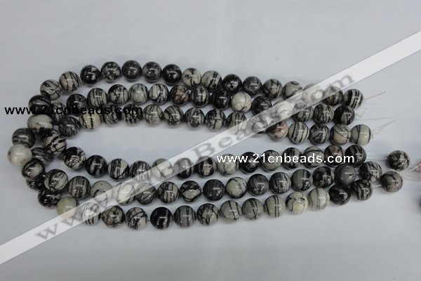 CTJ29 15.5 inches 16mm round black water jasper beads wholesale