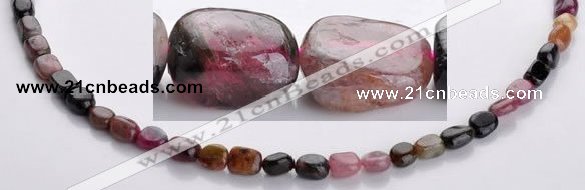 CTO07 5*8mm 15.5 inches freeform natural tourmaline beads