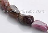 CTO08 15.5 inches 8*12mm freeform natural tourmaline beads