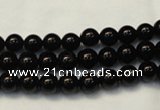 CTO101 15.5 inches 6mm round natural black tourmaline beads