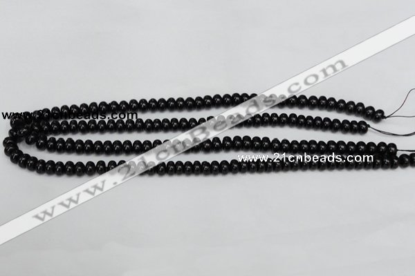 CTO119 15.5 inches 7*11mm rondelle black tourmaline beads