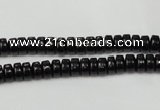 CTO121 15.5 inches 3*6mm rondelle black tourmaline beads