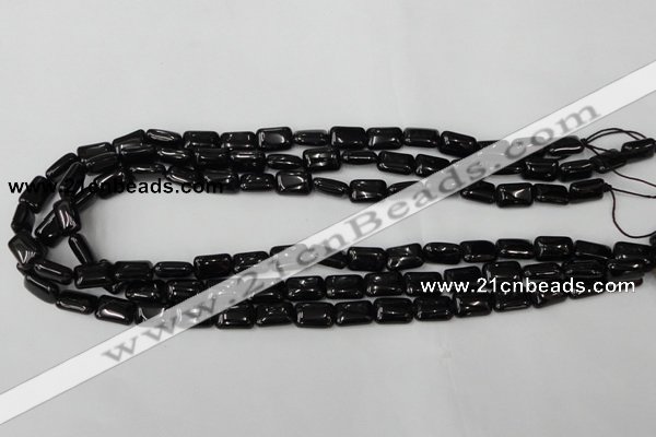 CTO124 15.5 inches 8*12mm rectangle black tourmaline beads