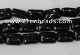 CTO125 15.5 inches 10*14mm rectangle black tourmaline beads