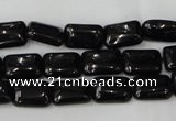 CTO126 15.5 inches 12*16mm rectangle black tourmaline beads