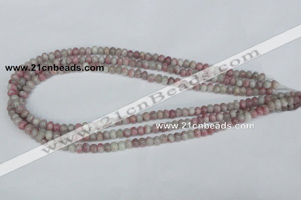 CTO200 15.5 inches 4*6mm rondelle pink tourmaline gemstone beads