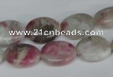 CTO204 15.5 inches 12*16mm oval pink tourmaline gemstone beads