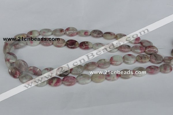 CTO204 15.5 inches 12*16mm oval pink tourmaline gemstone beads