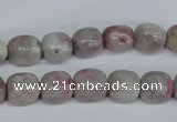 CTO220 15.5 inches 9*11mm nugget pink tourmaline gemstone beads