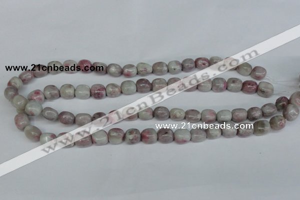 CTO220 15.5 inches 9*11mm nugget pink tourmaline gemstone beads