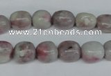 CTO221 15.5 inches 12*14mm nugget pink tourmaline gemstone beads