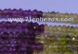 CTO301 15.5 inches 1.5*2.2mm faceted rondelle tourmaline beads