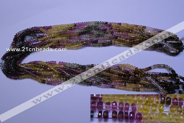 CTO304 15.5 inches 2.5*4mm faceted rondelle tourmaline beads