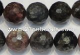 CTO33 15.5 inches 12mm faceted round natural tourmaline beads