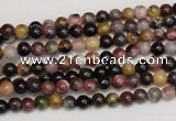 CTO355 15.5 inches 4mm round natural tourmaline gemstone beads