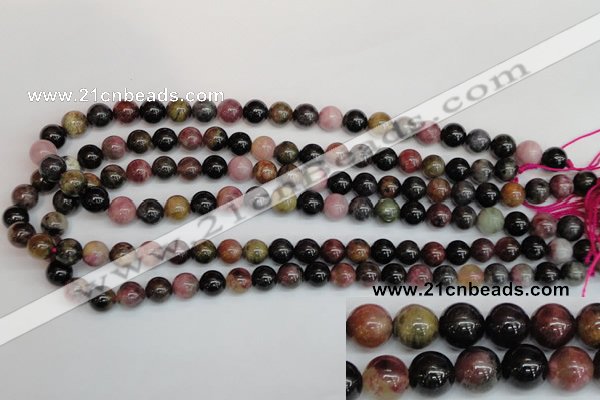 CTO358 15.5 inches 9mm round natural tourmaline gemstone beads