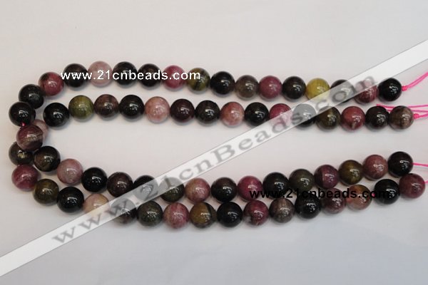 CTO360 15.5 inches 12mm round natural tourmaline gemstone beads