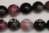 CTO361 15.5 inches 14mm round natural tourmaline gemstone beads