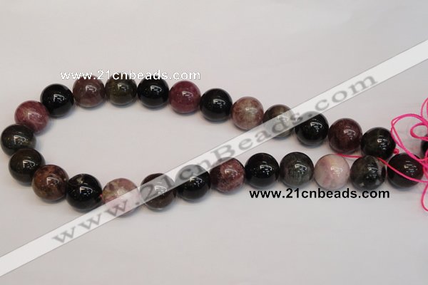 CTO362 15.5 inches 16mm round natural tourmaline gemstone beads