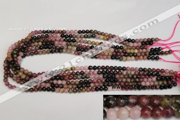 CTO371 15.5 inches 5mm round natural tourmaline gemstone beads