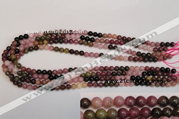 CTO372 15.5 inches 6mm round natural tourmaline gemstone beads