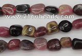 CTO381 15.5 inches 7*9mm natural tourmaline nuggets beads