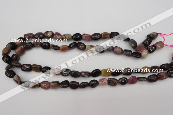 CTO382 15.5 inches 9*11mm natural tourmaline nuggets beads